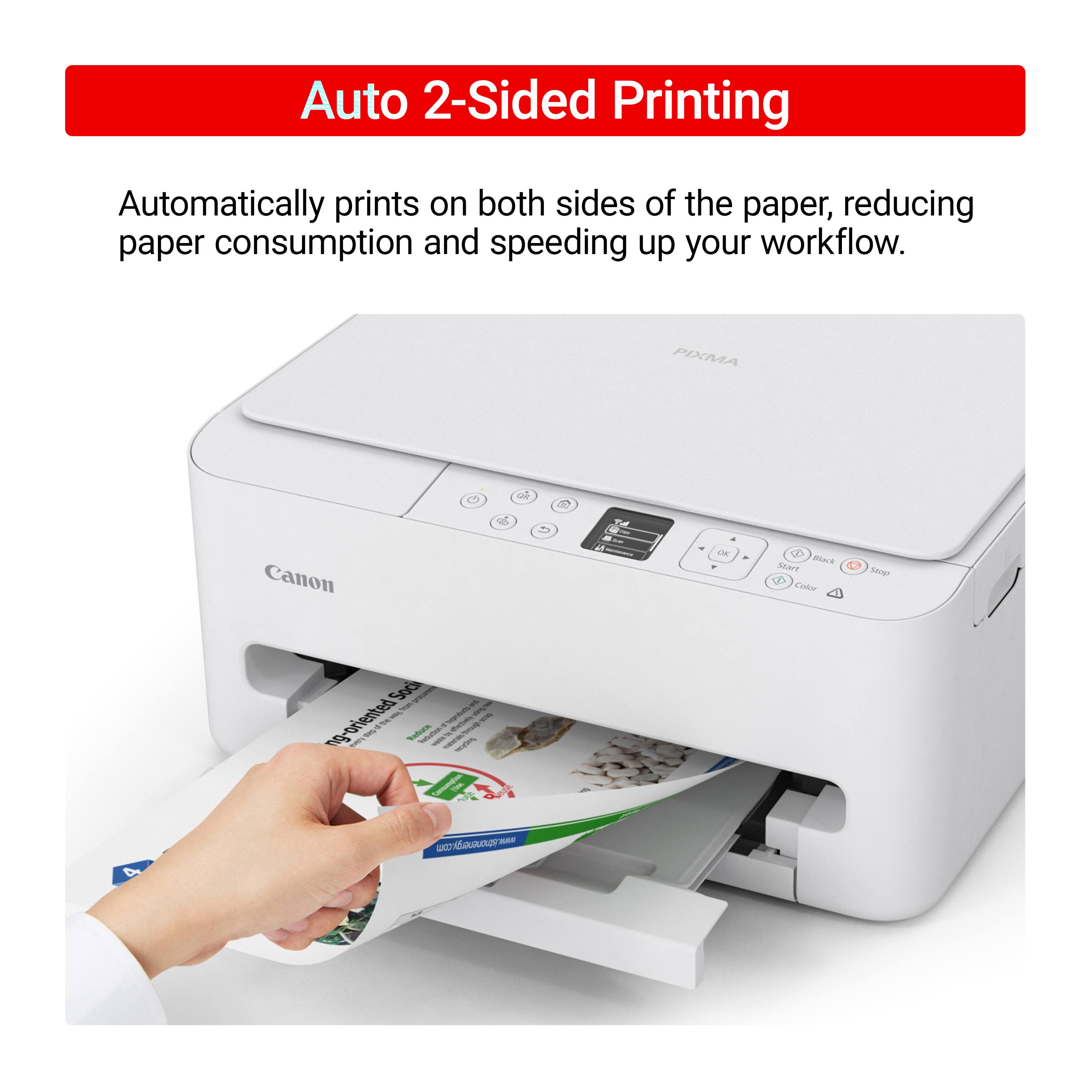 Auto 2-Sided Printing

Automatically prints on both sides of the paper, reducing paper consumption and speeding up your workflow.