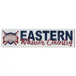 Jardine - Eastern Connecticut State Warriors 10" x 40" Logo Sign - White
