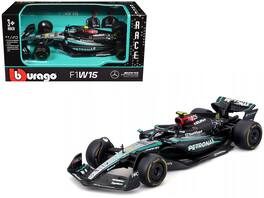 Mercedes-AMG F1 W15 E Performance #44 Lewis Hamilton Petronas F1 2024 World Championship Race 1/43 Diecast Bburago - Multicolor