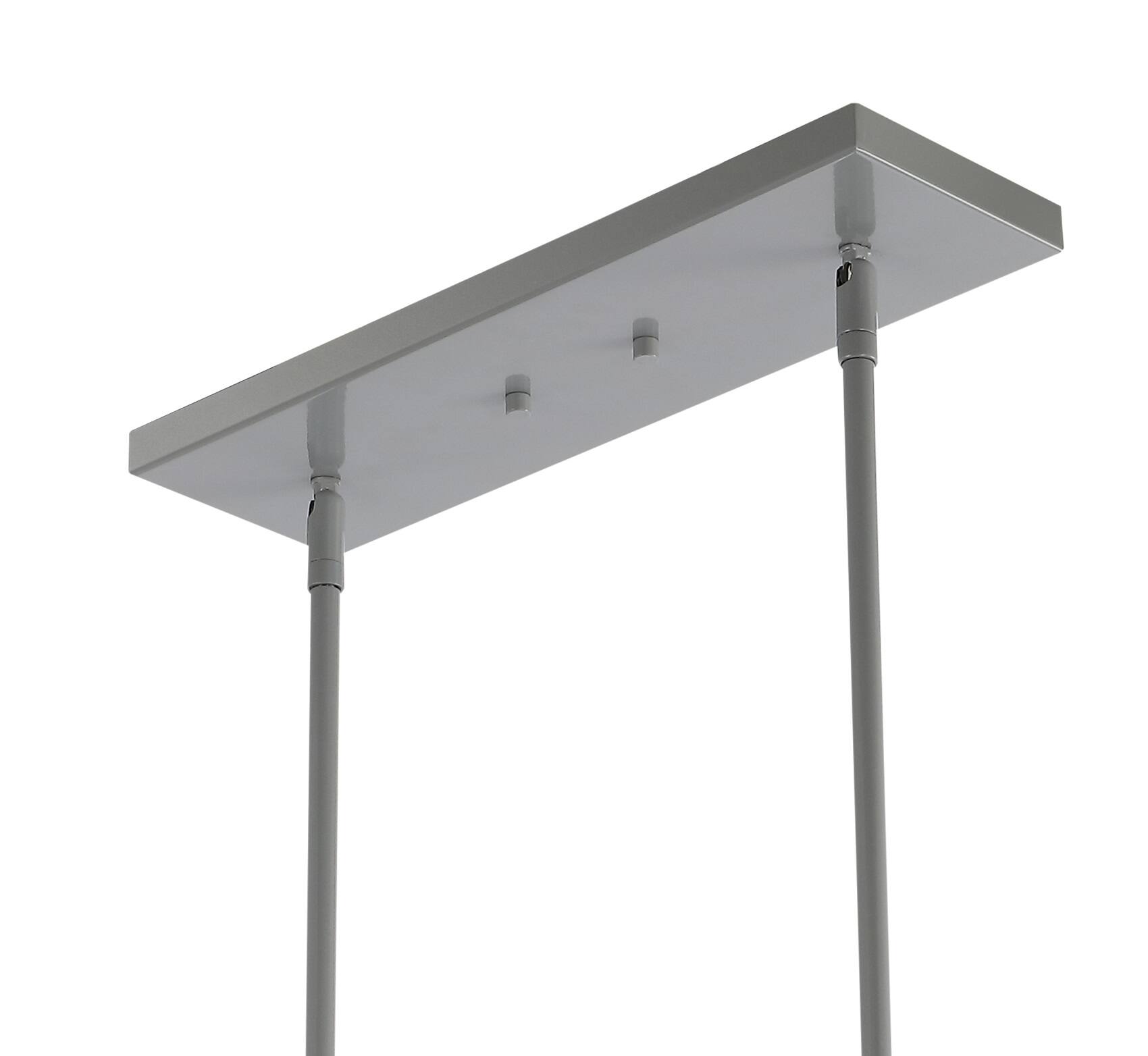 Alt View 5. Jonathan Y - Floyd 38" 5-Light Bohemian Farmhouse Iron Adjustable LED Pendant, Grey/Brass Gold - Gray.