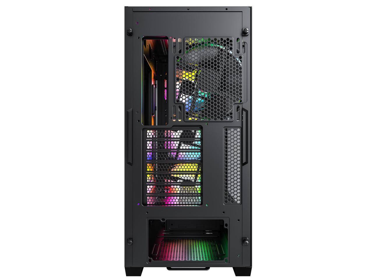 Alt View 4. Montech - Montech AIR 903 MAX, E-ATX Mid Tower, 4x 140mm Fans, Tempered Glass, Mesh Front, TYPE-C, 4090 Support, Black - Black.