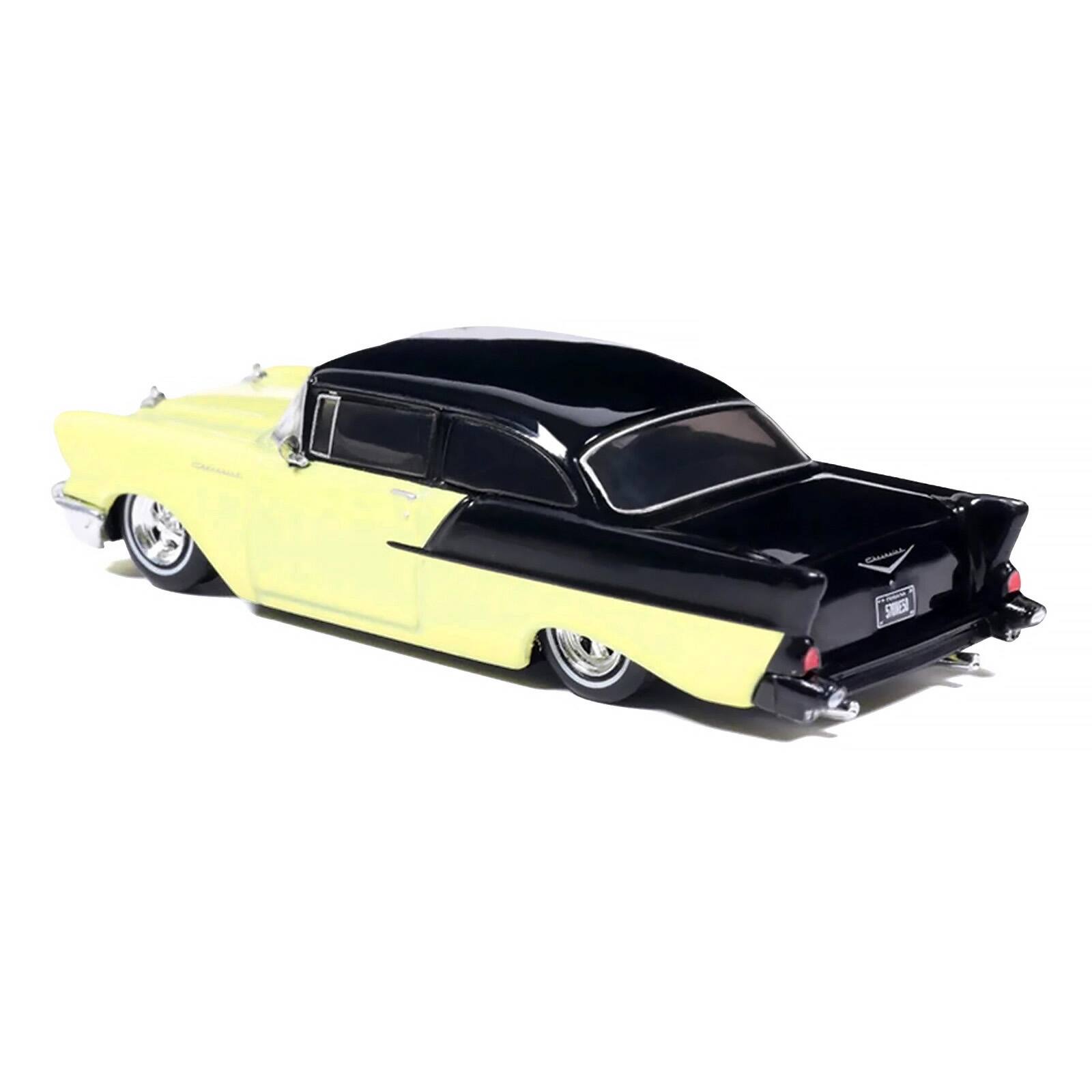 Alt View 2. IXO - 1957 Chevrolet One-Fifty Lowered Colonial Cream and Onyx Black 1/64 Diecast Model Car by IXO Models.