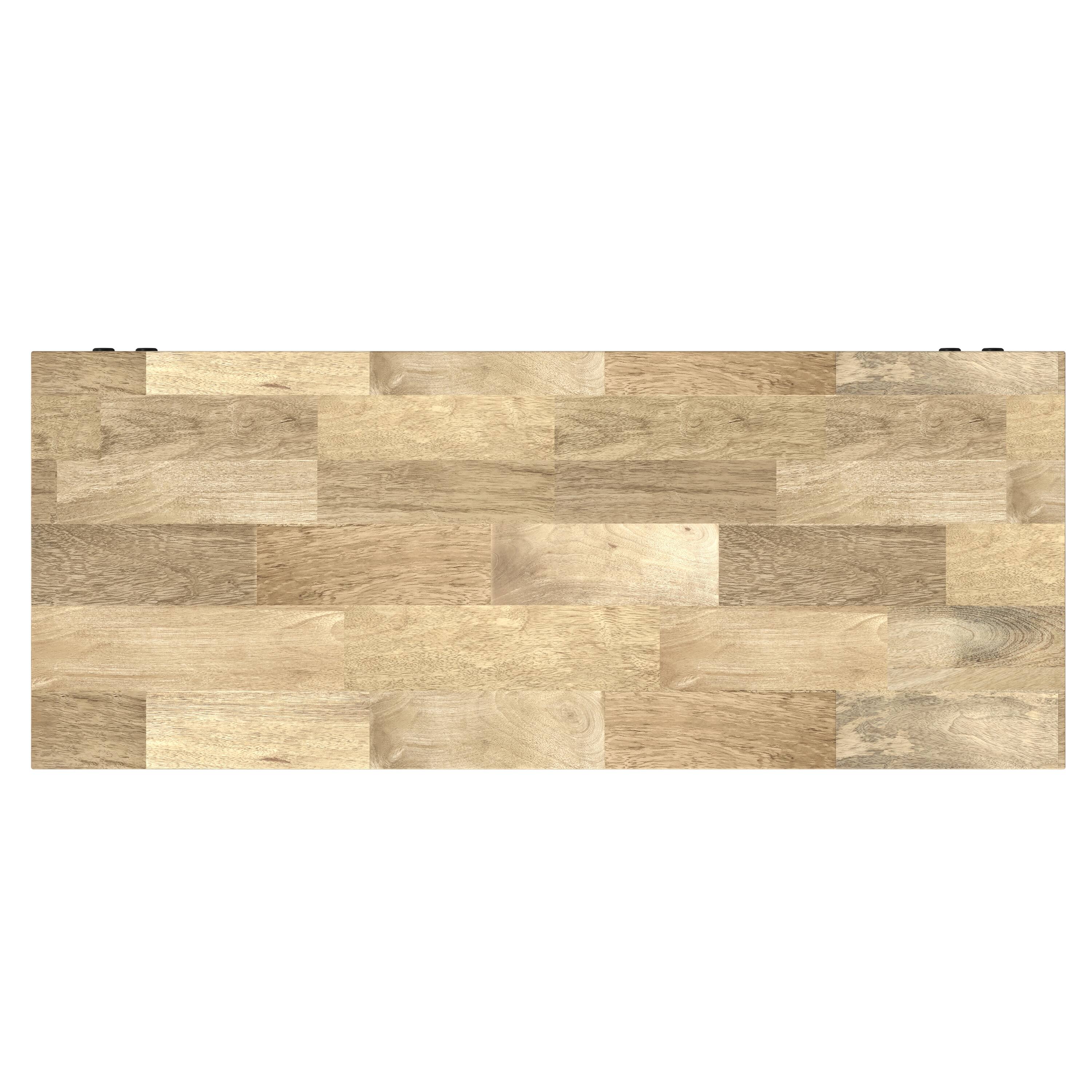 Alt View 4. Simpli Home - Westmont SOLID MANGO WOOD 40 inch Wide Industrial Entryway Hall Tree Bench in Natural - Natural.