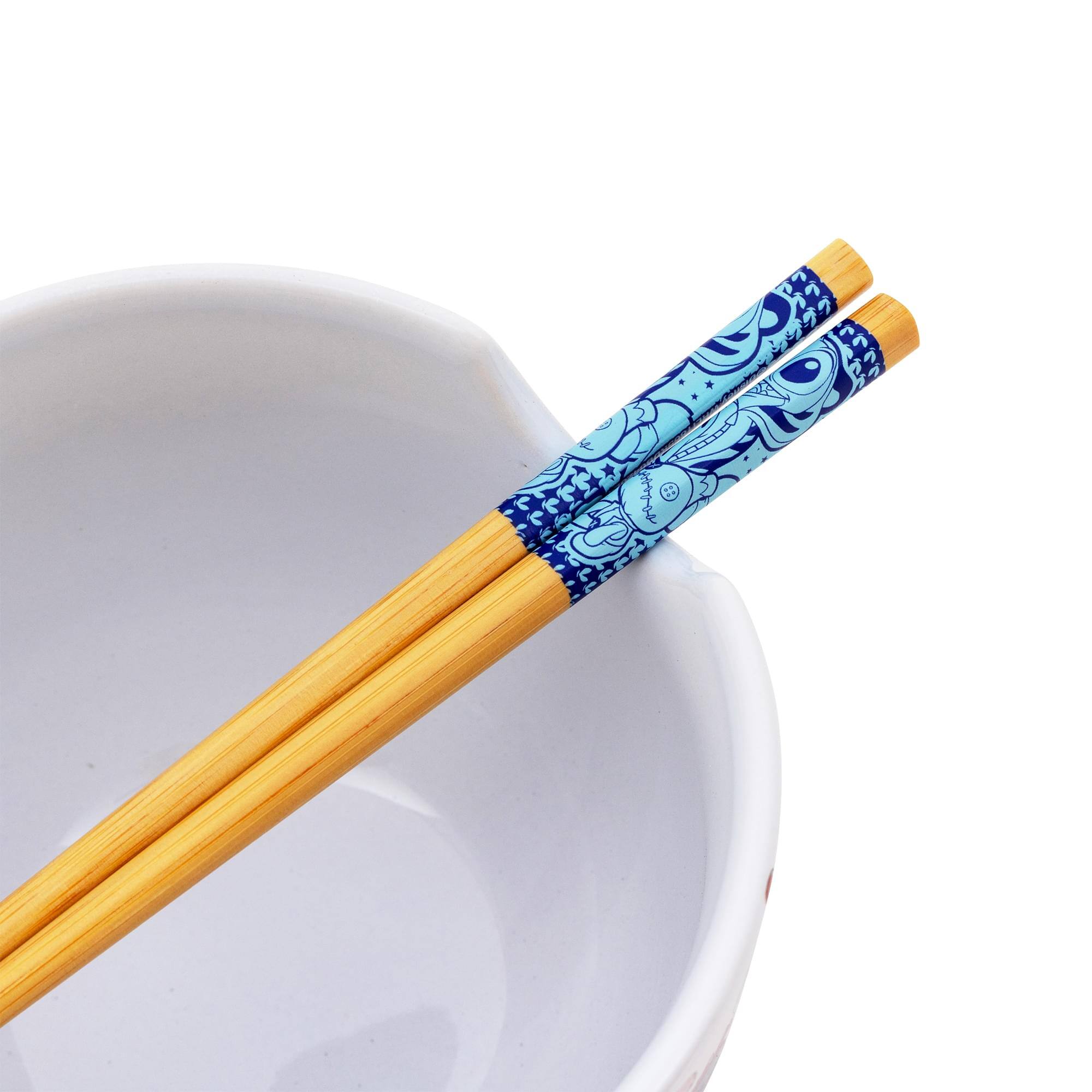 Alt View 10. Silver Buffalo - Disney Lilo & Stitch Costumes 20-Ounce Ceramic Ramen Bowl With Chopsticks - White.