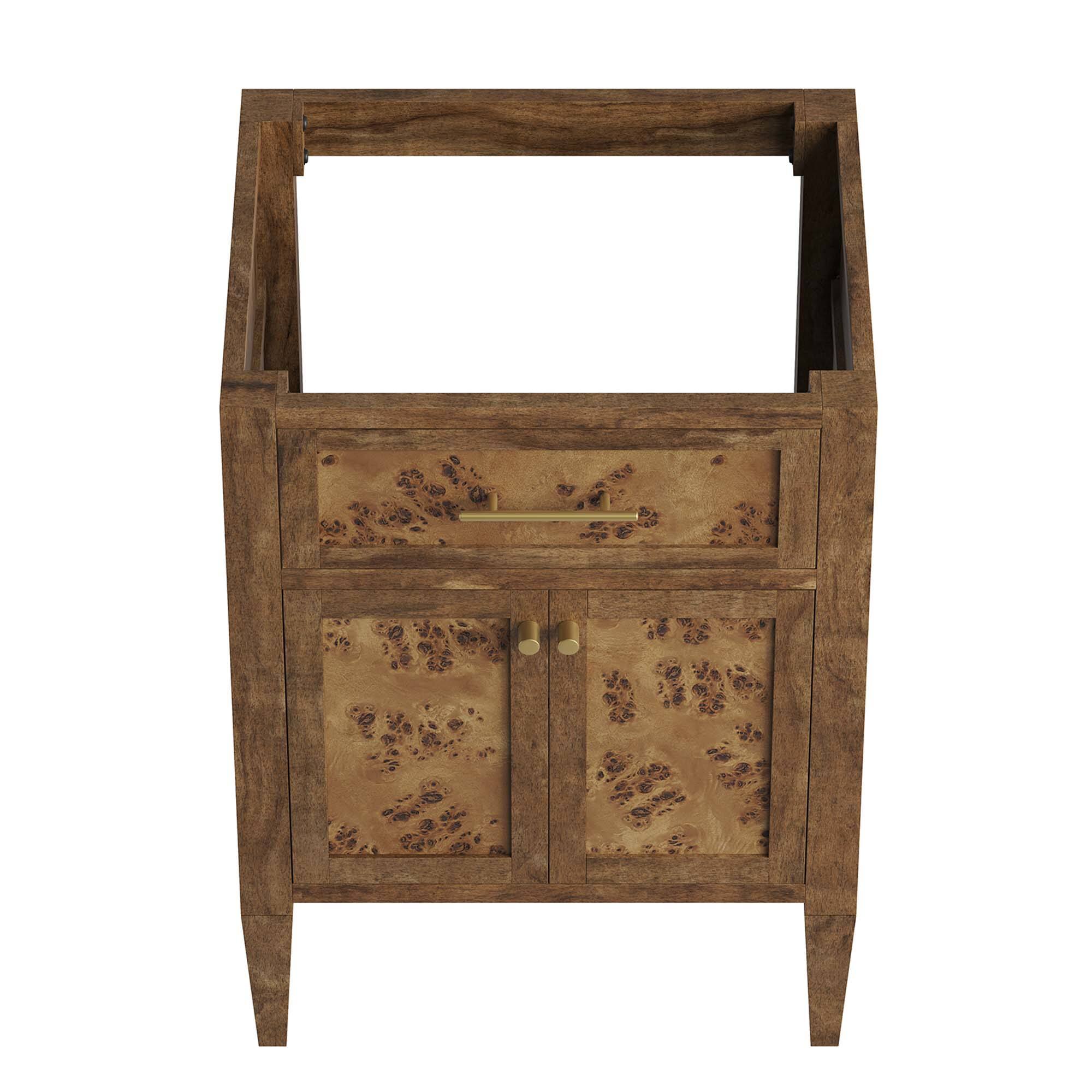 Alt View 6. Modway - Elysian 24" Wood Bathroom Vanity Cabinet (Sink Basin Not Included) by Modway - Brown.
