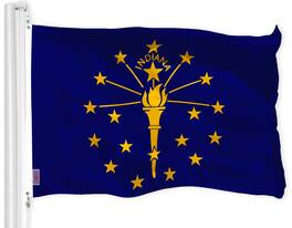 G128 - Indiana State Flag 150D Printed Polyester 3x5 Ft - Assorted Colors