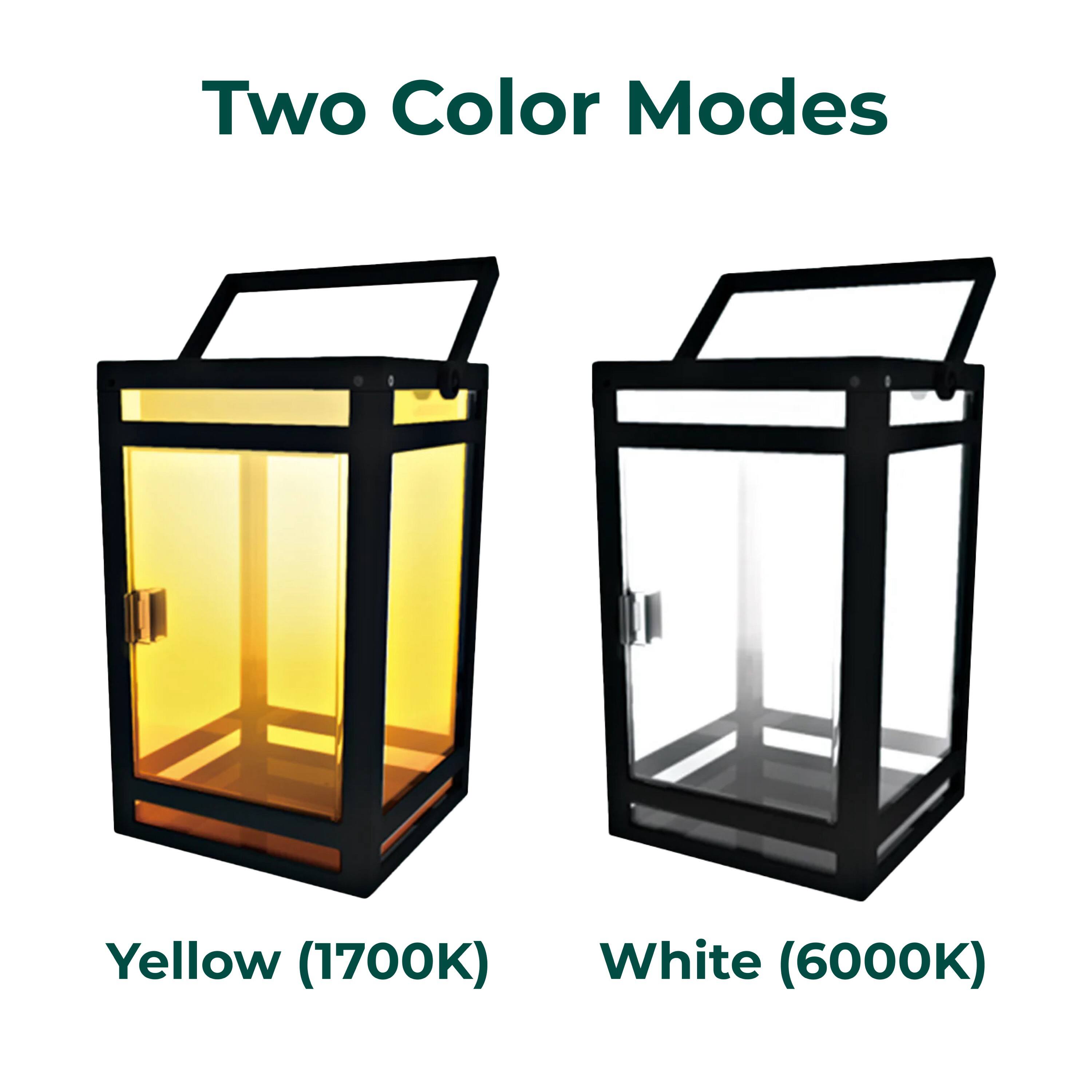 Two Color Modes
Yellow (1700K)
White (6000K)