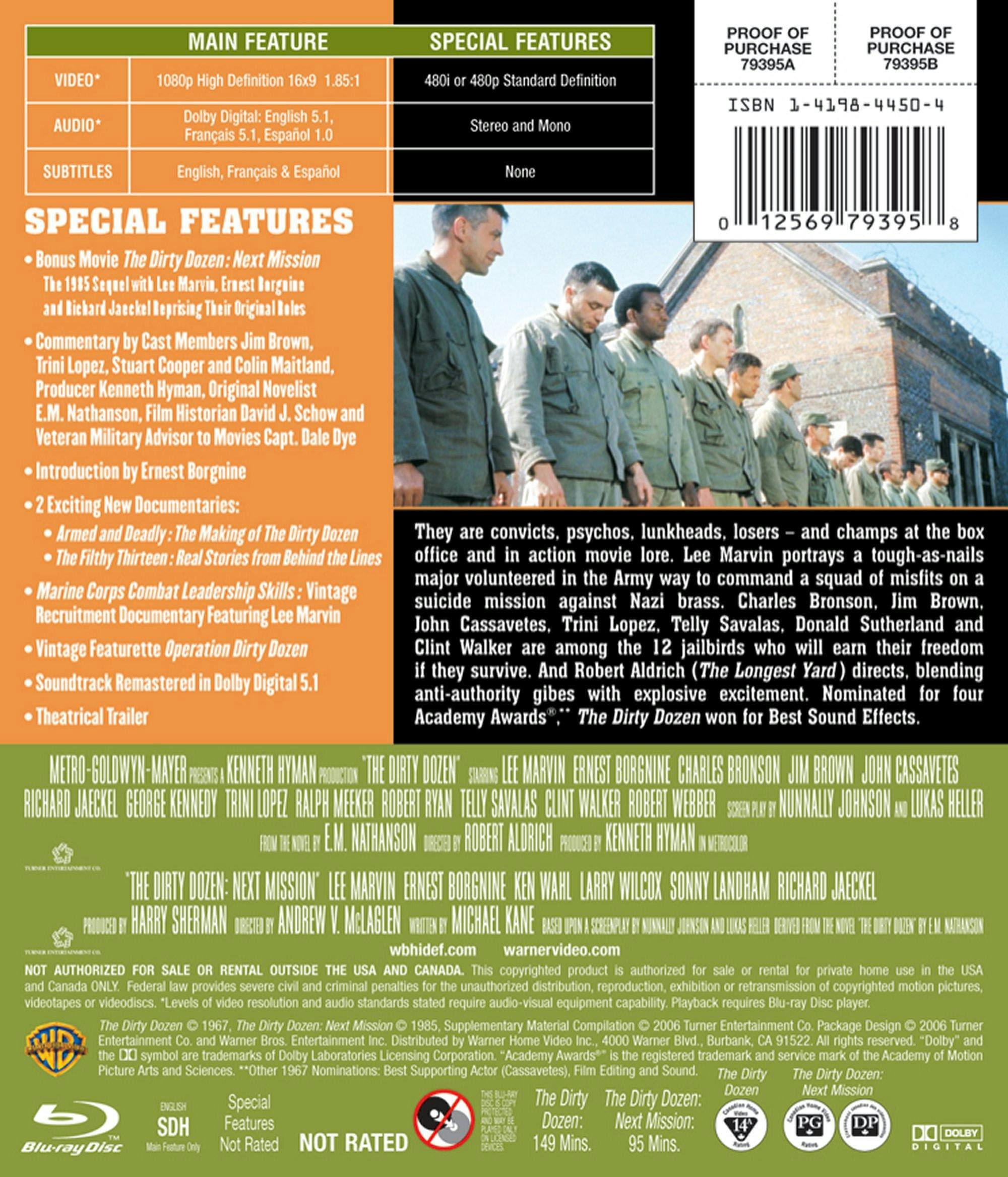 Back. The Dirty Dozen [Blu-ray].
