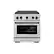 Front. ZLINE - Autograph 30 in. 4.2 cu. ft. Freestanding Paramount Dual Fuel Range w/ DuoPro Cooktop in Satin Steel & Black Accents - Stainless Steel.