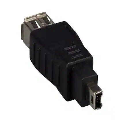 Front. Sanoxy - Sanoxy 2 PACK of IEEE 1394a FireWire 6-pin Female to 4-pin Male Adapter - Black.