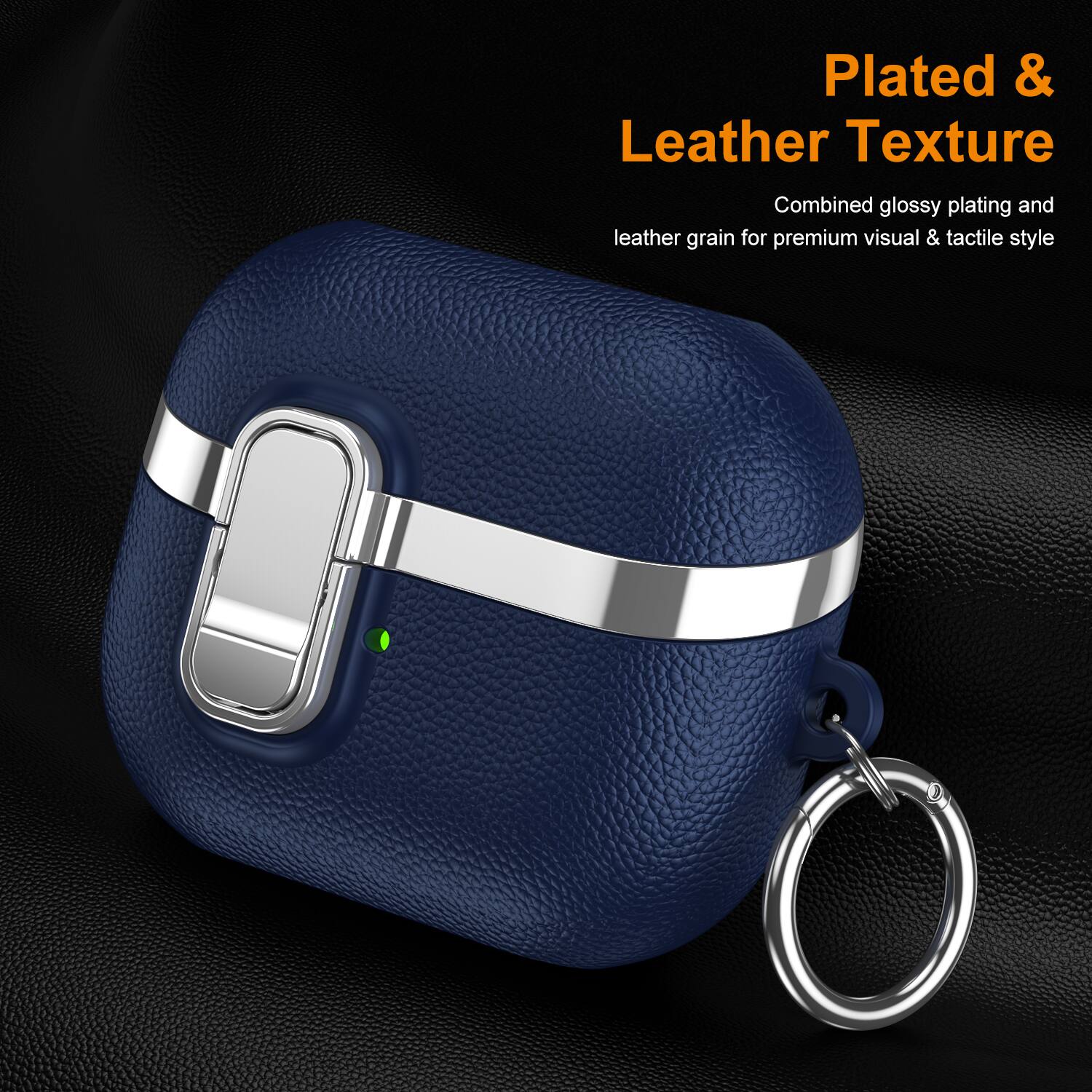 Plated & Leather Texture

Combined glossy plating and leather grain for premium visual & tactile style