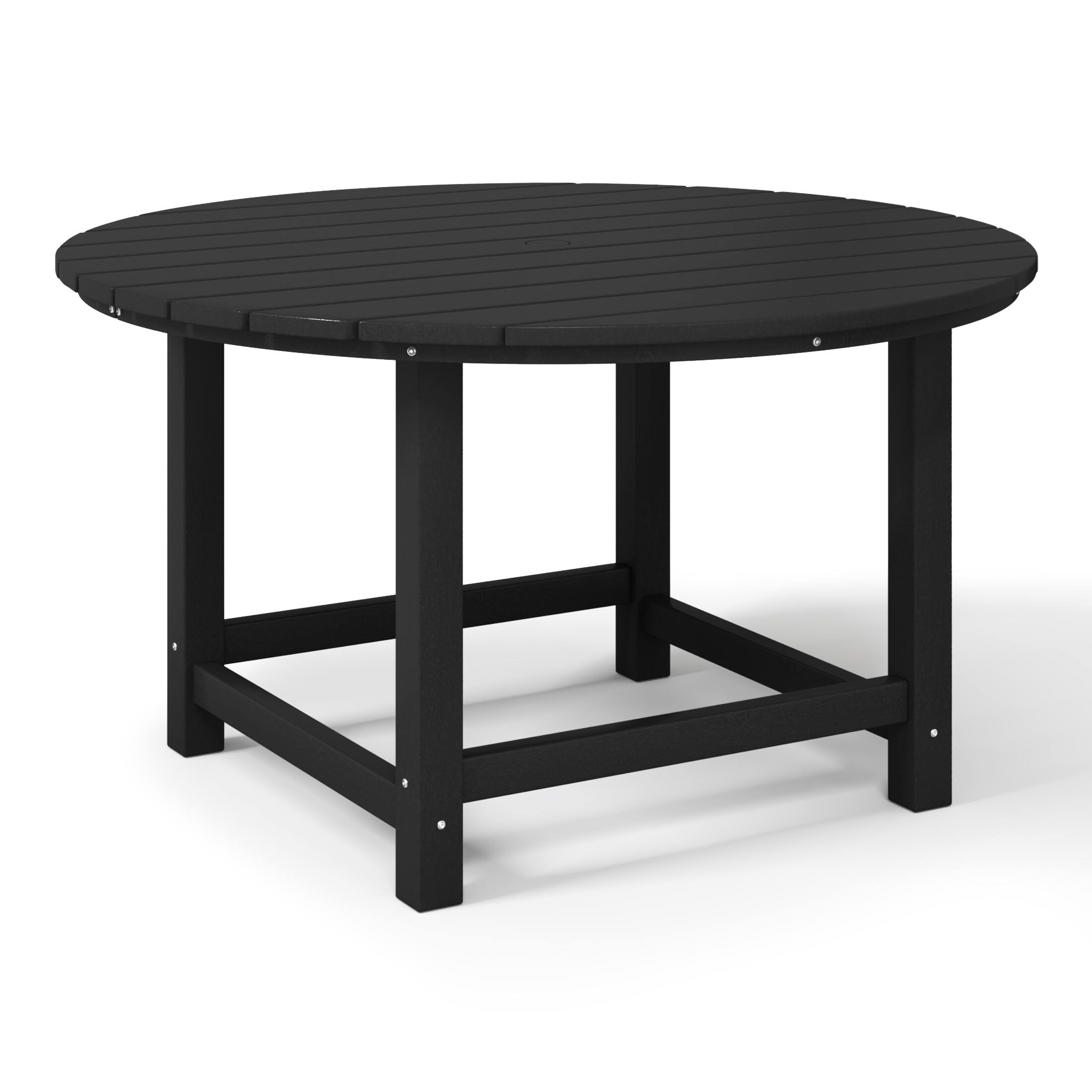 Left. WestinTrends - WestinTrends Malibu Kids Outdoor Patio Furniture HDPE 38" Wide Round Dining Table - Black.