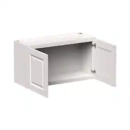 Boyel Living - 33-in W x 18-in H x 12-in D Shaker RTA Kitchen Wall Cabinet with Soft-Close Doors - Glacier White