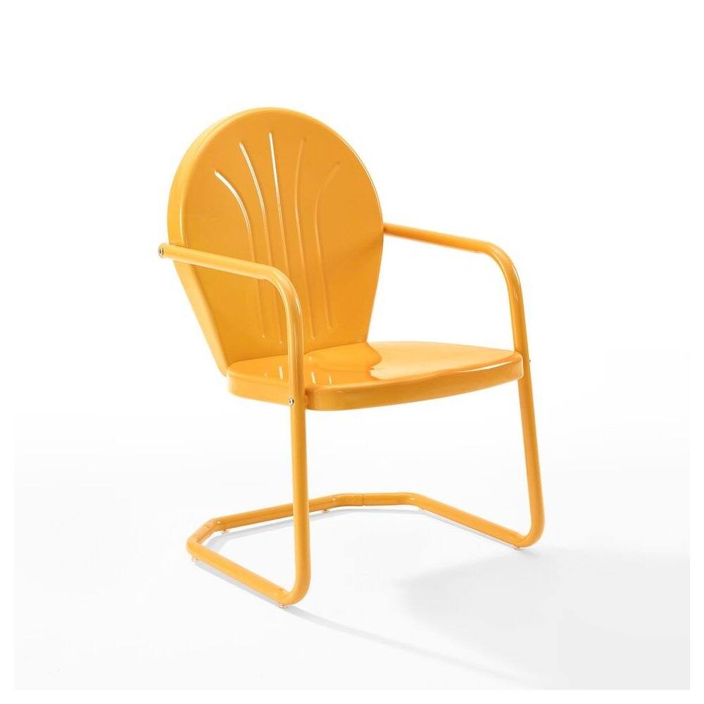 Alt View 8. Crosley Furniture - Griffith Retro Outdoor Chair - Tangerine Gloss.