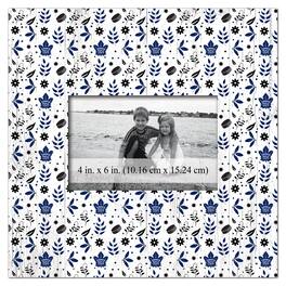 Fan Creations - Toronto Maple Leafs 10'' x 10'' Floral Pattern Frame - Multicolor
