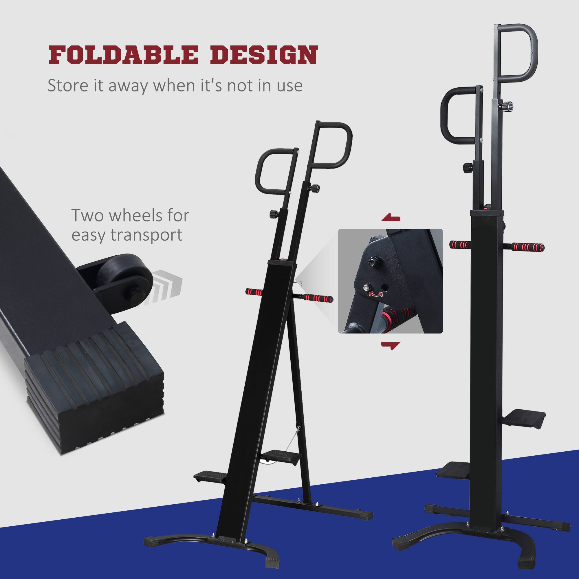 FOLDABLE DESIGN  
Store it away when it's not in use  

Two wheels for easy transport