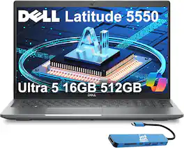 Dell - Latitude 5550 15.6" FHD Laptop - AI PC - Intel Core Ultra 5 - 16GB RAM - 512GB SSD - Thunderbolt - Backlit - Win 11Pro - Gray