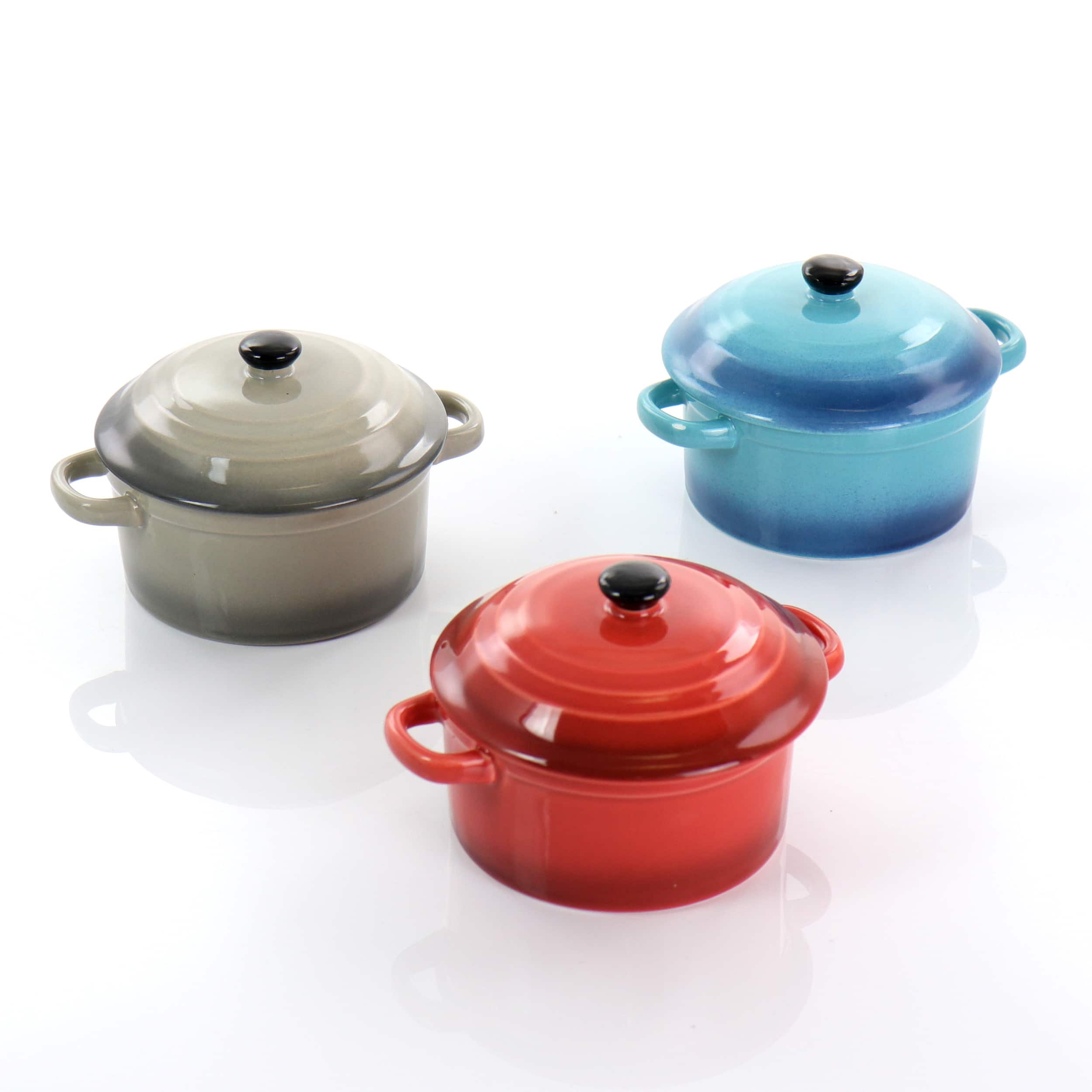 Crock-Pot - Crock Pot Pembury 3 Piece 9.6 Ounce Stoneware Casserole Dish Set - Assorted
