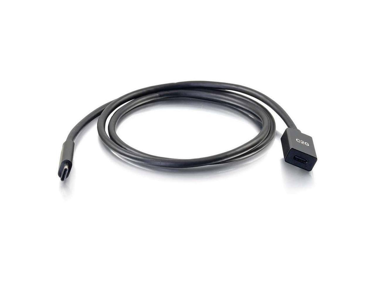 Alt View 3. Cables to Go - C2G 28658 3FT USB-C TO C 3.1 (GEN 2) MALE TO FEMALE EXTENSION CABLE (10GBPS).