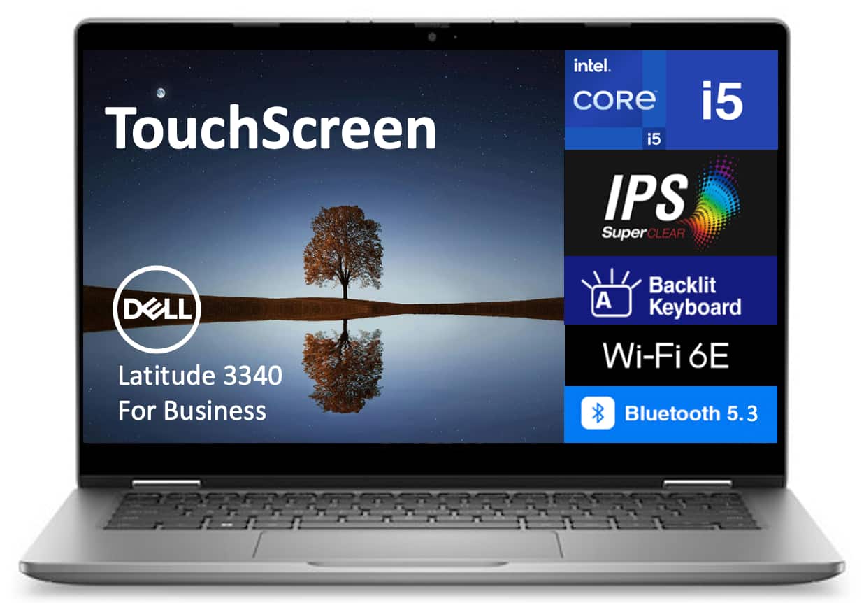 Dell - Latitude 3340 2-in-1 Laptop 13.3 FHD (Intel i5-1335U, 16GB LPDDR5, 512GB PCIe SSD, Intel Iris Xe, Win 11 Pro) - Titan Gray