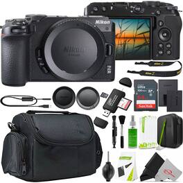 Nikon - Z 30 Mirrorless Camera Body + 64GB Ultra SDXC Card Basic Accessory Bundle- International Version - Black