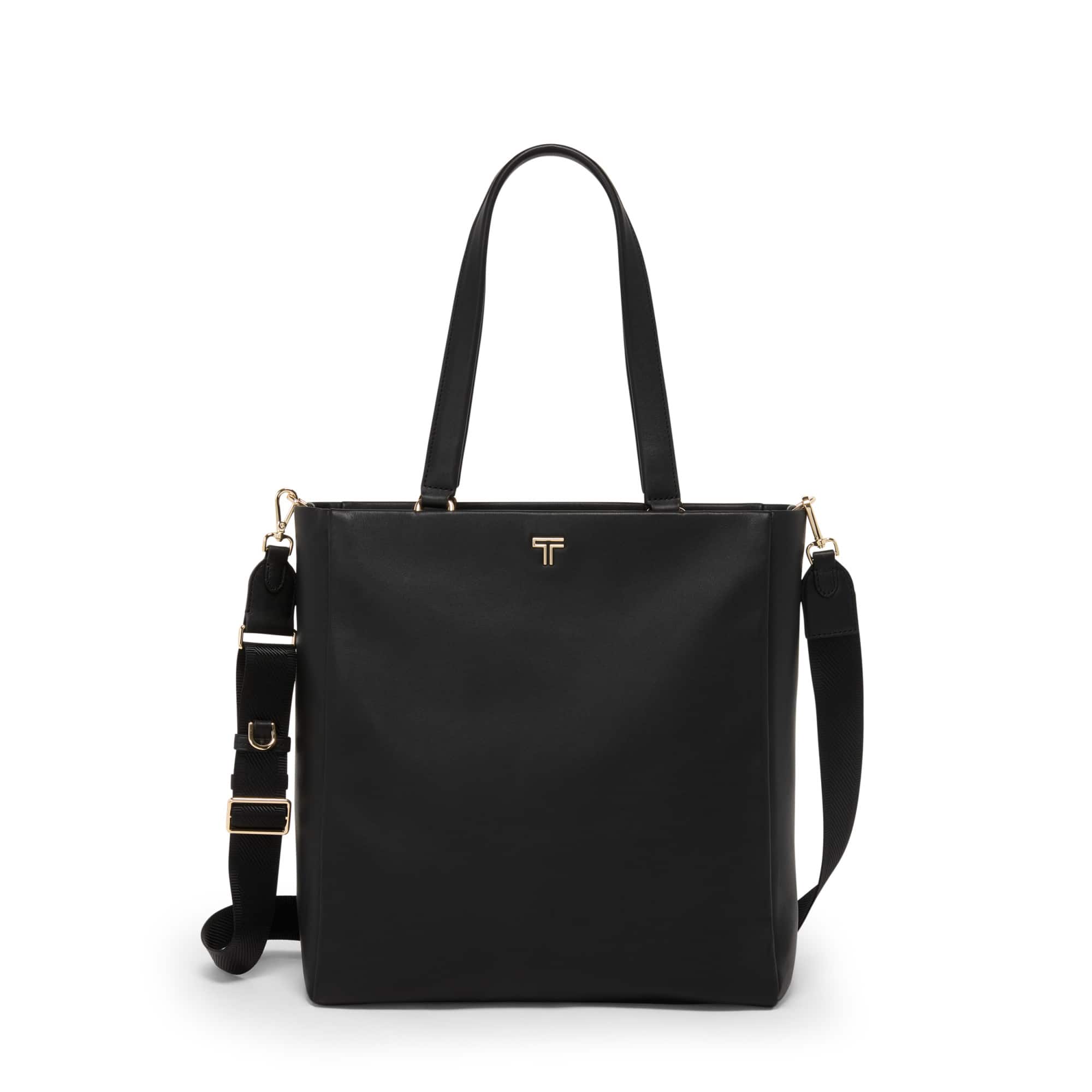 Front. TUMI - Voyageur Vail North/South Tote - Black/Light Gold.
