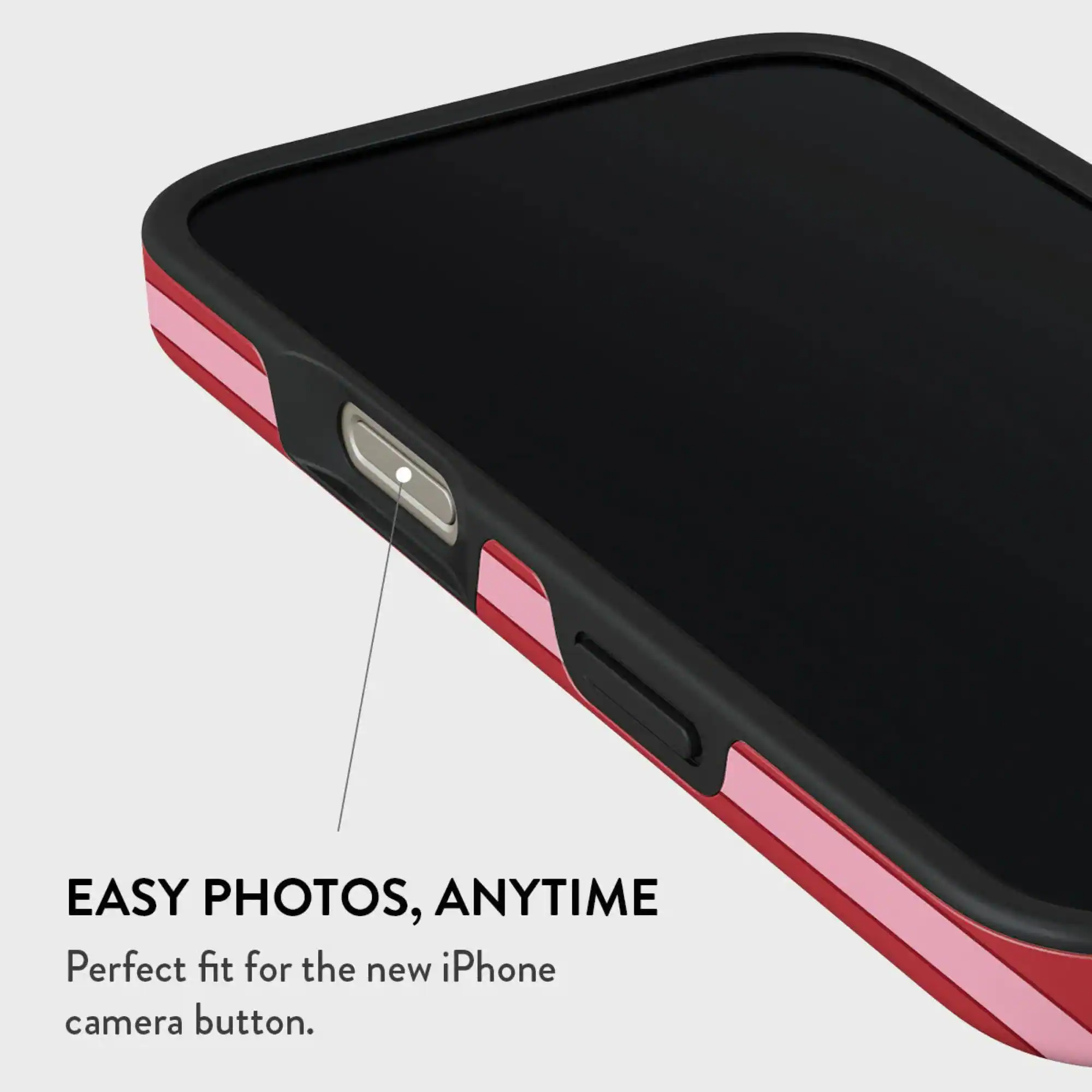 EASY PHOTOS, ANYTIME  
Perfect fit for the new iPhone camera button.