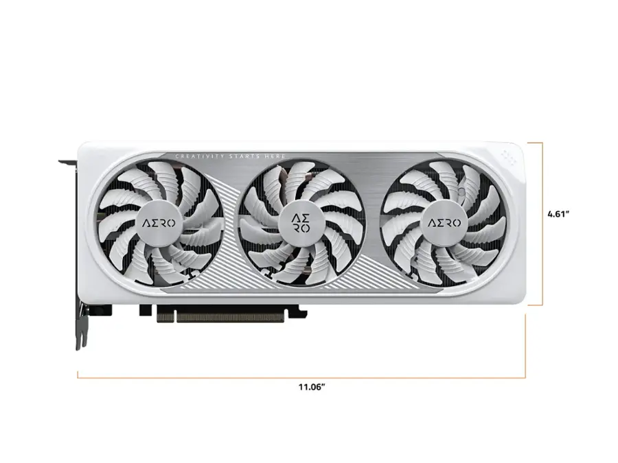 Alt View 18. GIGABYTE - NVIDIA GeForce RTX 4060 Ti AERO OC 16GB GDDR6 PCI Express 4.0 Graphics card - White.