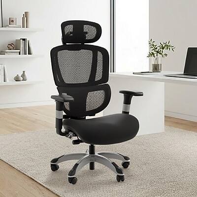 Alt View 8. Staples - Hyken Pro Ergonomic Fabric Swivel Task Chair (ST63228) - Black.