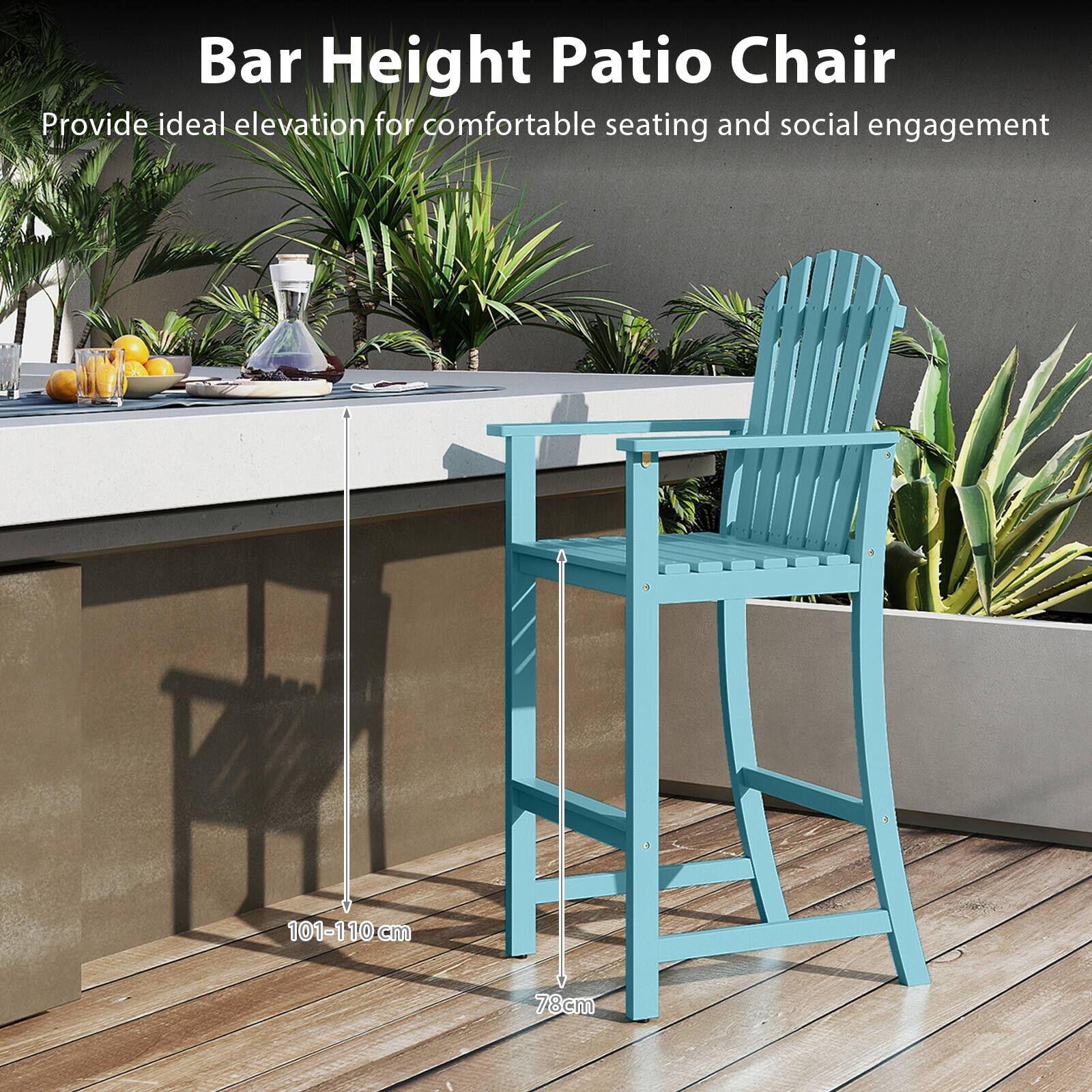 Bar Height Patio Chair  
Provide ideal elevation for comfortable seating and social engagement  
101-110 cm  
78 cm