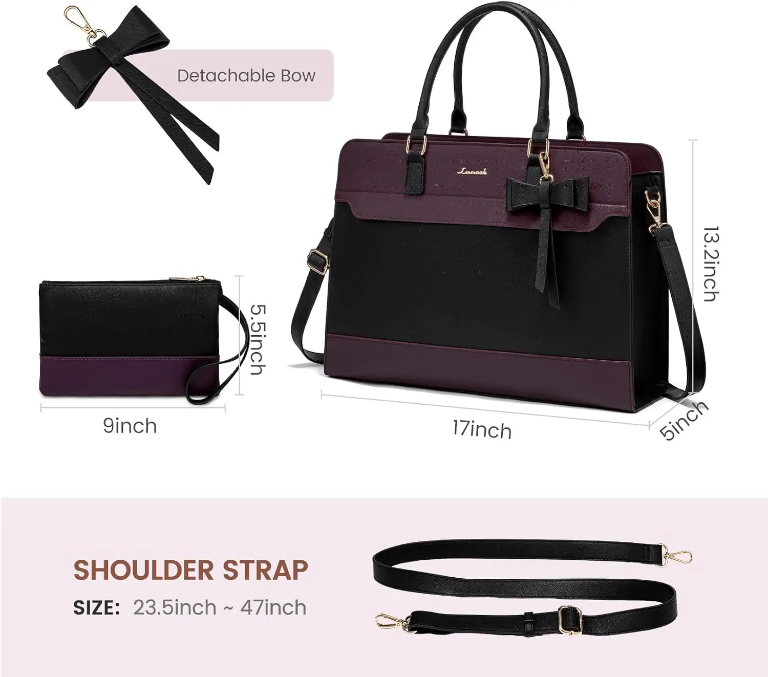 Detachable Bow

Lovercale

9 inch
5.5 inch
17 inch
13.2 inch
5 inch

SHOULDER STRAP SIZE: 23.5 inch ~ 47 inch