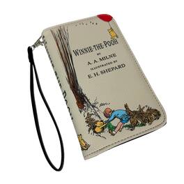 Things2Die4 - Womens Bifold Wallet Winnie the Pooh Book Style RFID Vinyl 7 X 4.25 In - Beige