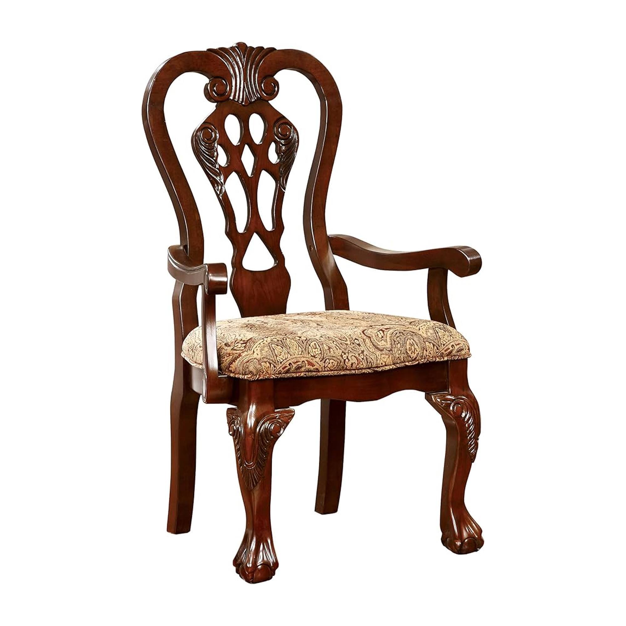 Alt View 1. Manhattan Lane - Mina 9pc Dining Table and Chair Set, 72-90 Inch Extendable Top, Brown - Cherry Brown.