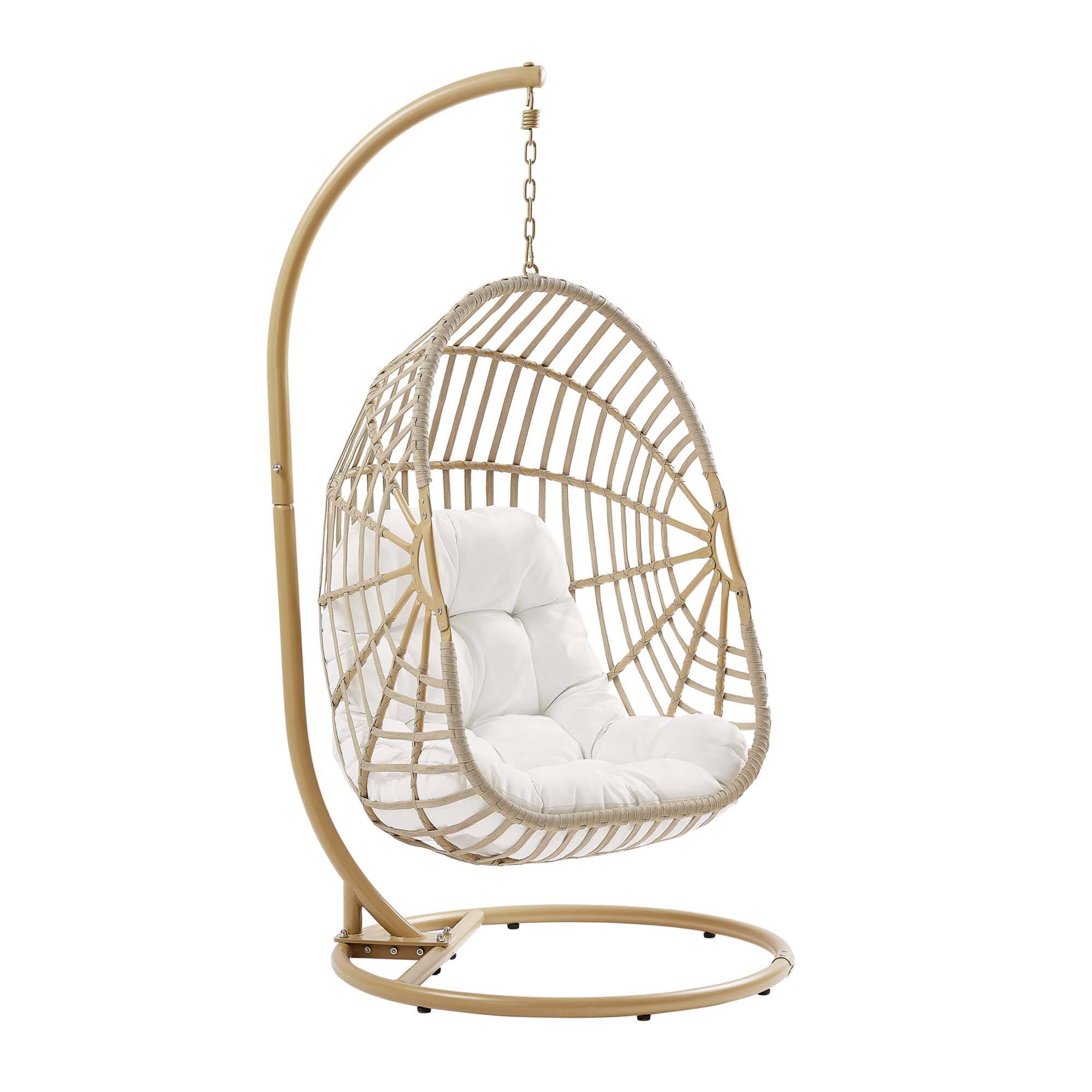 Left. Modway - Amalie Wicker Rattan Outdoor Patio Rattan Swing Chair by Modway - Natural White.