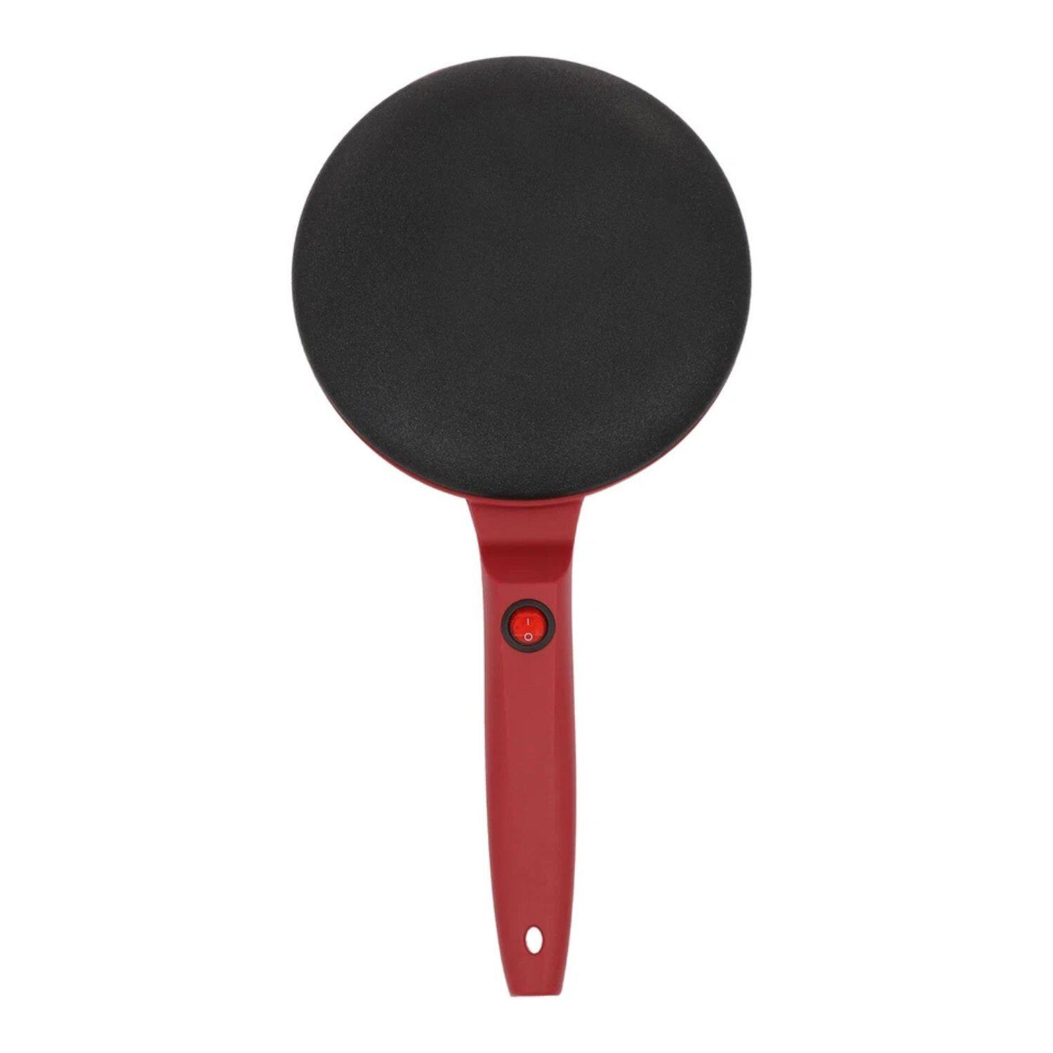 Left. Home Collection - Electric Crepe Maker Non Stick Pancake Pan Frying Griddle Baking Machine - Black.