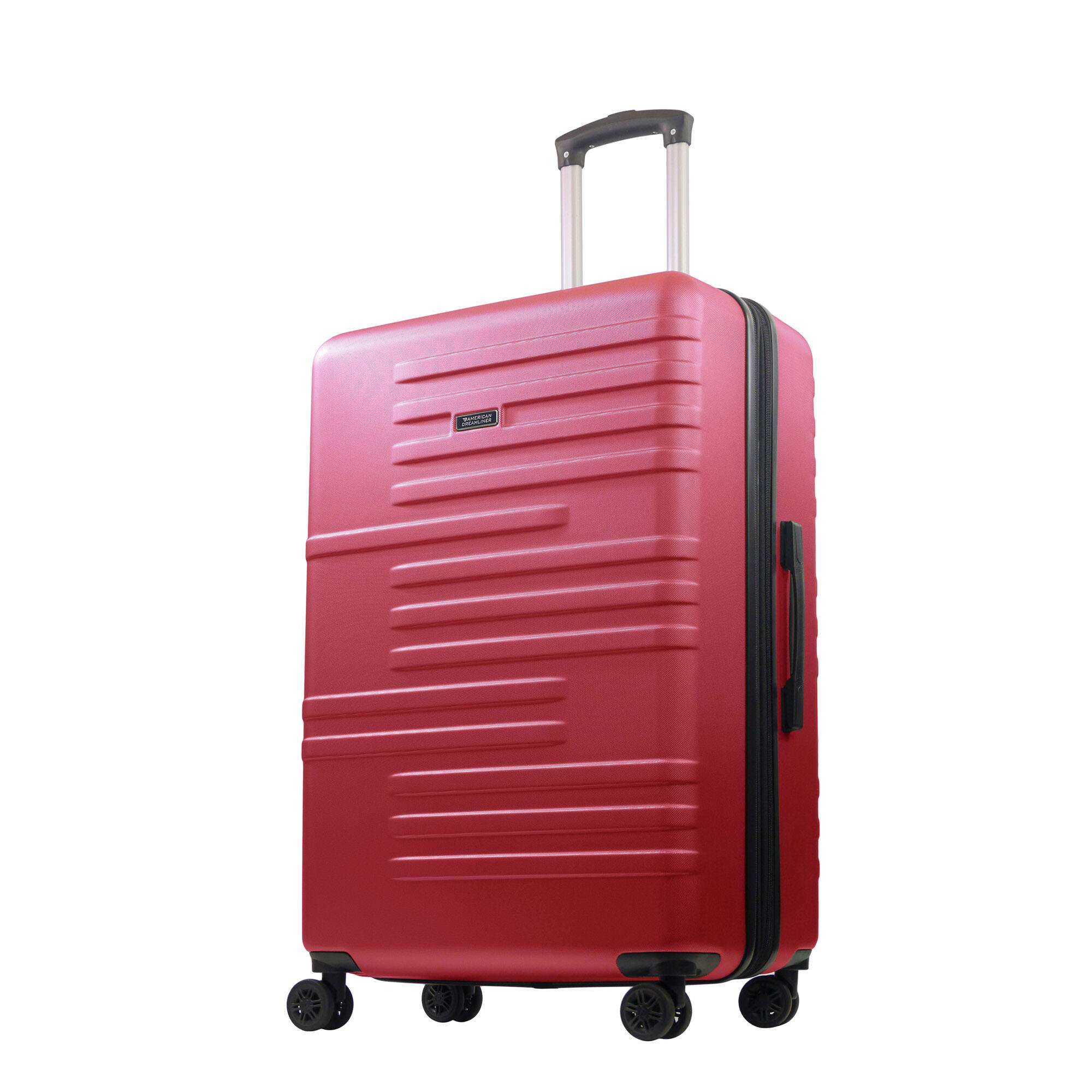 Angle. American Dreamliner - 30" Hardside Luggage with Expansion - RED.