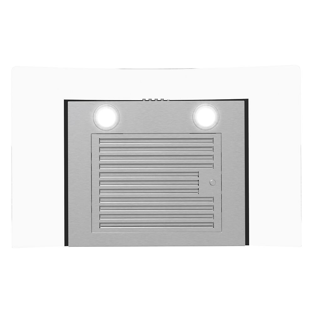 Alt View 8. Streamline - 30 in. Girardi Ducted Wall Mount 220 CFM Range Hood, Baffle Filters, Push Button Control, LED Lights - Brushed Stainless Steel.