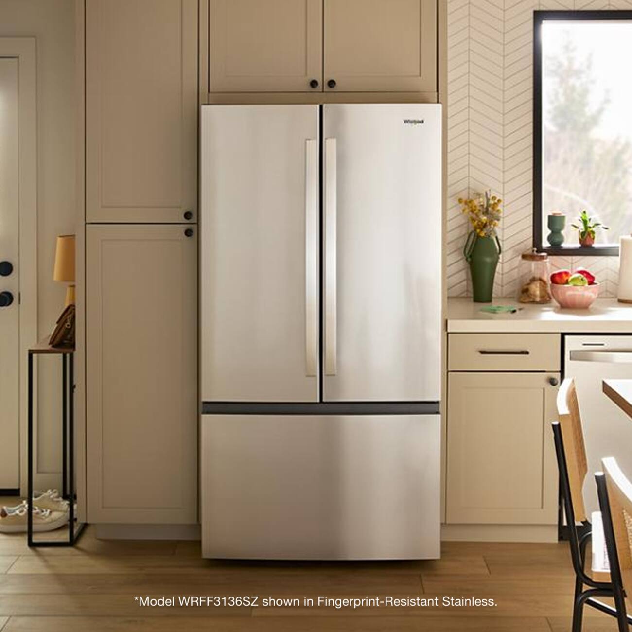 *Model WRFF3136SZ shown in Fingerprint-Resistant Stainless.