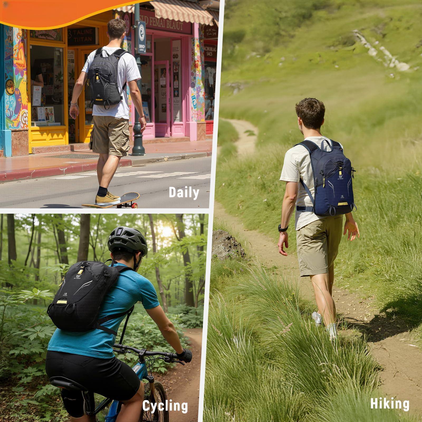 Cozy Serene Small Hiking Backpack 15l Lightweight Day Pack Travel ...