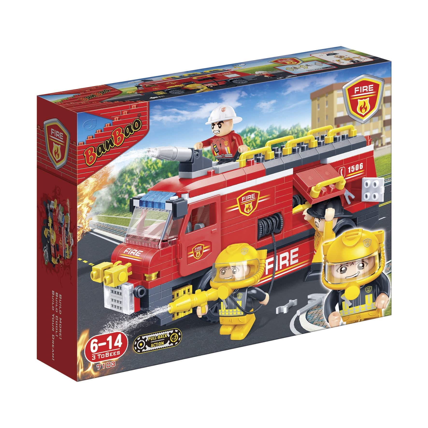 BanBao - Fire Rescue Team Building Brick Kit Building Set for Kids