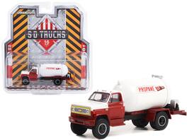 1985 Chevrolet C-65 Propane Truck "LP Gas" "S.D. Trucks" Series 16 1/64 Diecast Model Car by Greenlight - Red And White