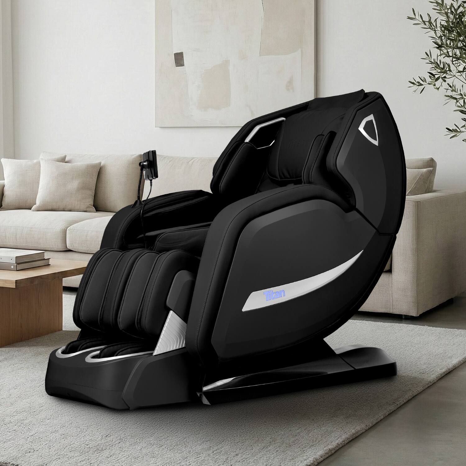 Alt View 3. Osaki - Titan - Advent 4D Zero Gravity Chair with Spinning Calf Massage - Black.