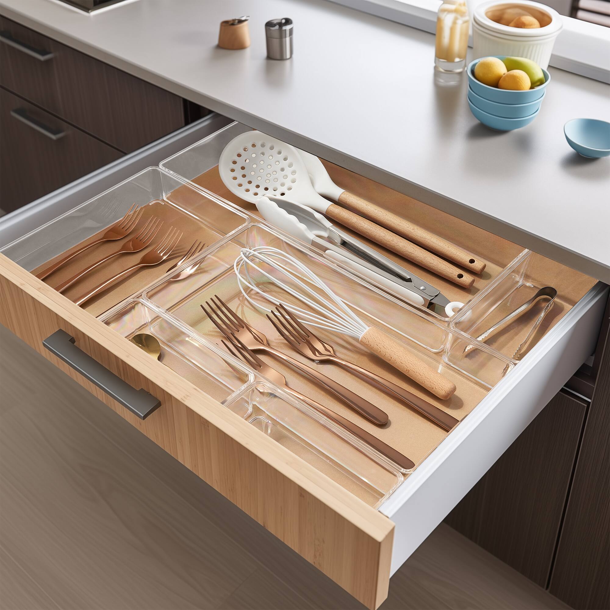 Angle. Sorbus - Sorbus Kitchen Drawer Organizer - Great Organization Solution for Any Kitchen Drawer - Store Utensils - Six.