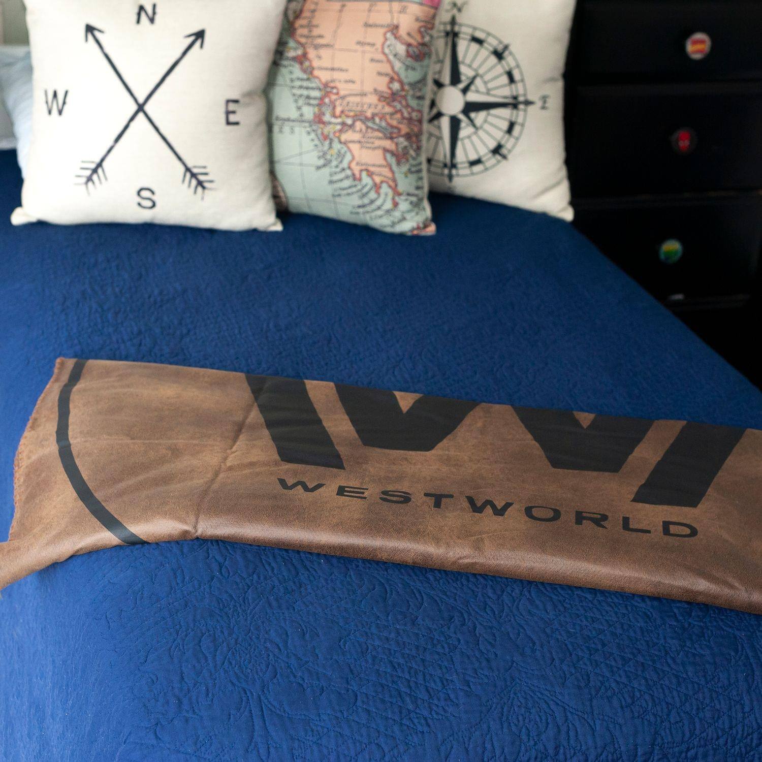 Alt View 3. Toynk - Westworld Logo 45 x 60 Inch Throw Stadium Blanket - Brown.