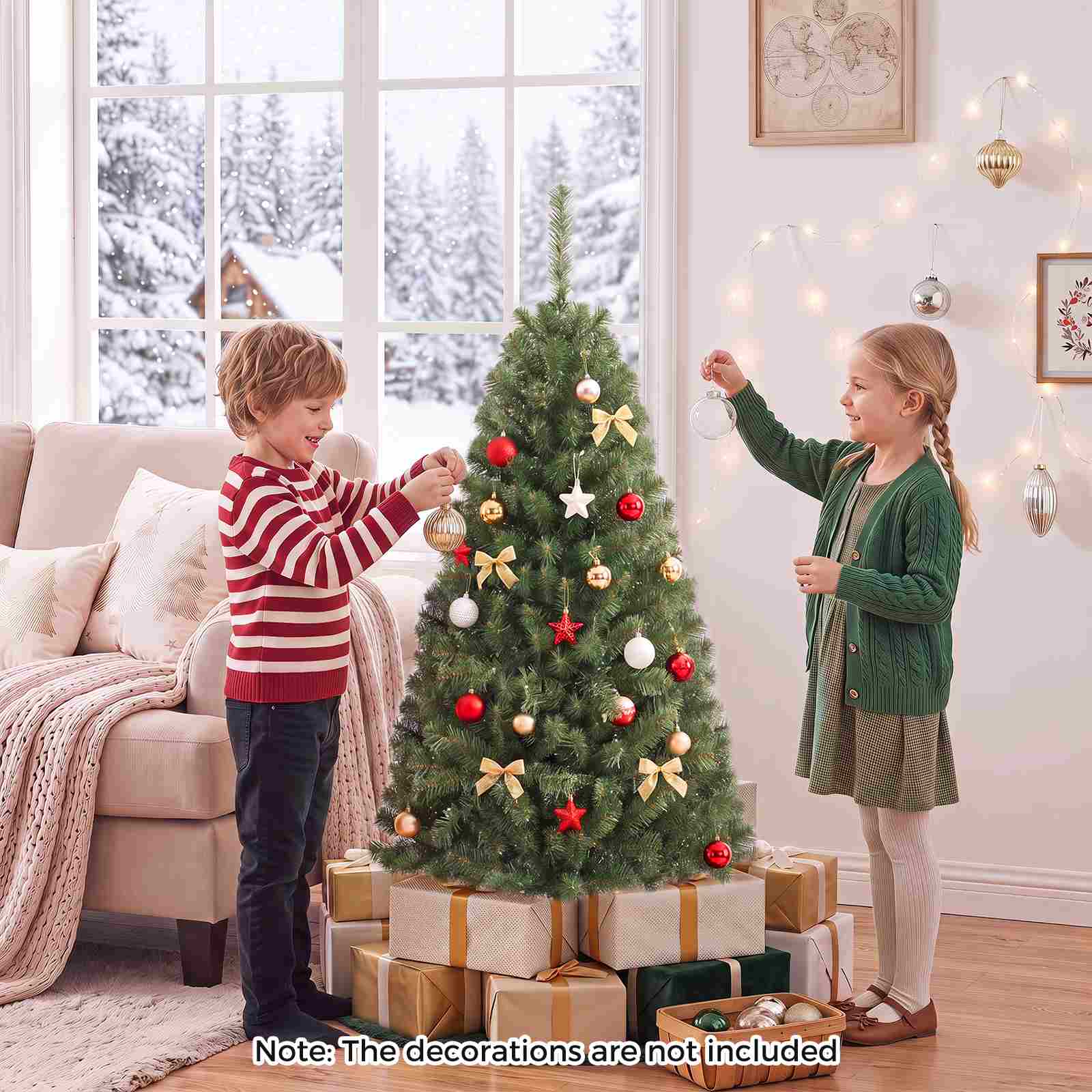 Note: The decorations are not included