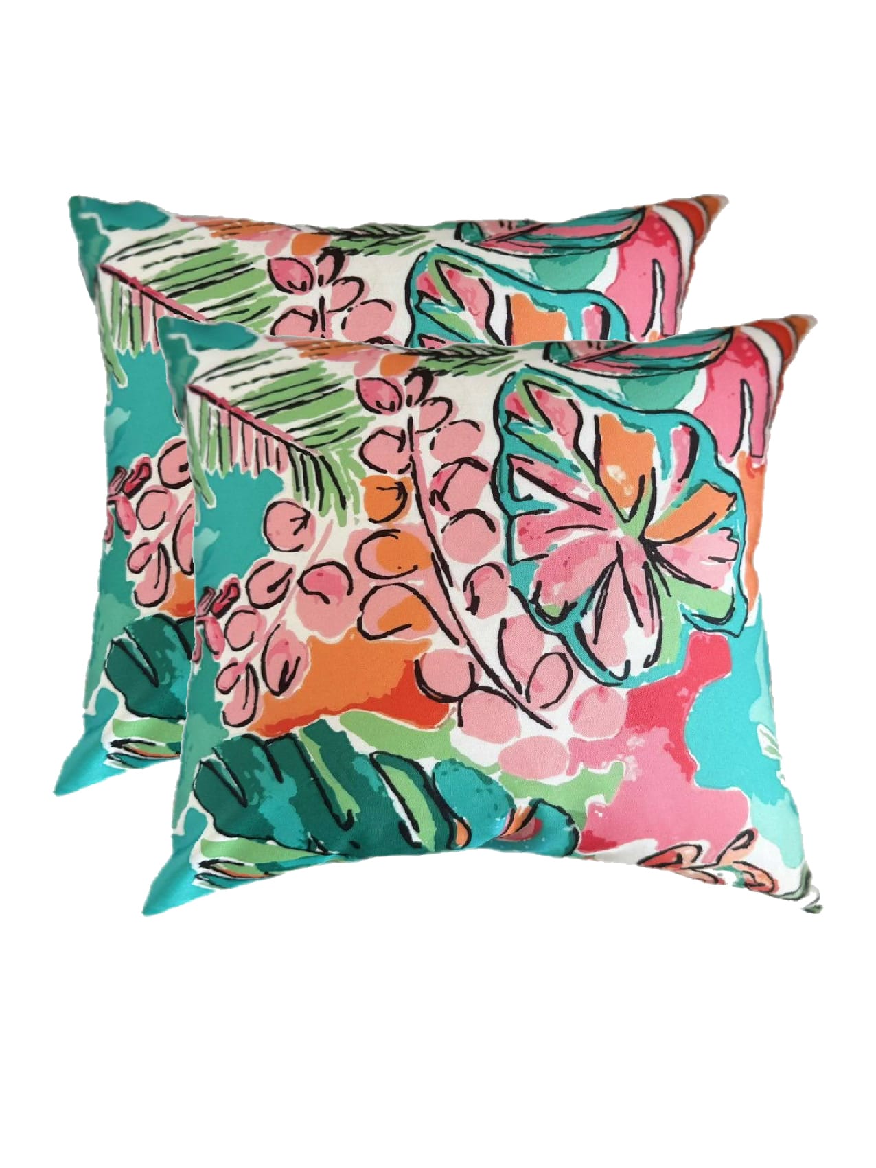 LuXeo - 2-Pack Indoor-Outdoor Throw Pillow / Color: Size:18" x 18" - Turquoise