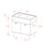 Alt View 32. Walker Edison - Rectangular Modern Steel / Tempered Glass Side Table - Slate Grey.