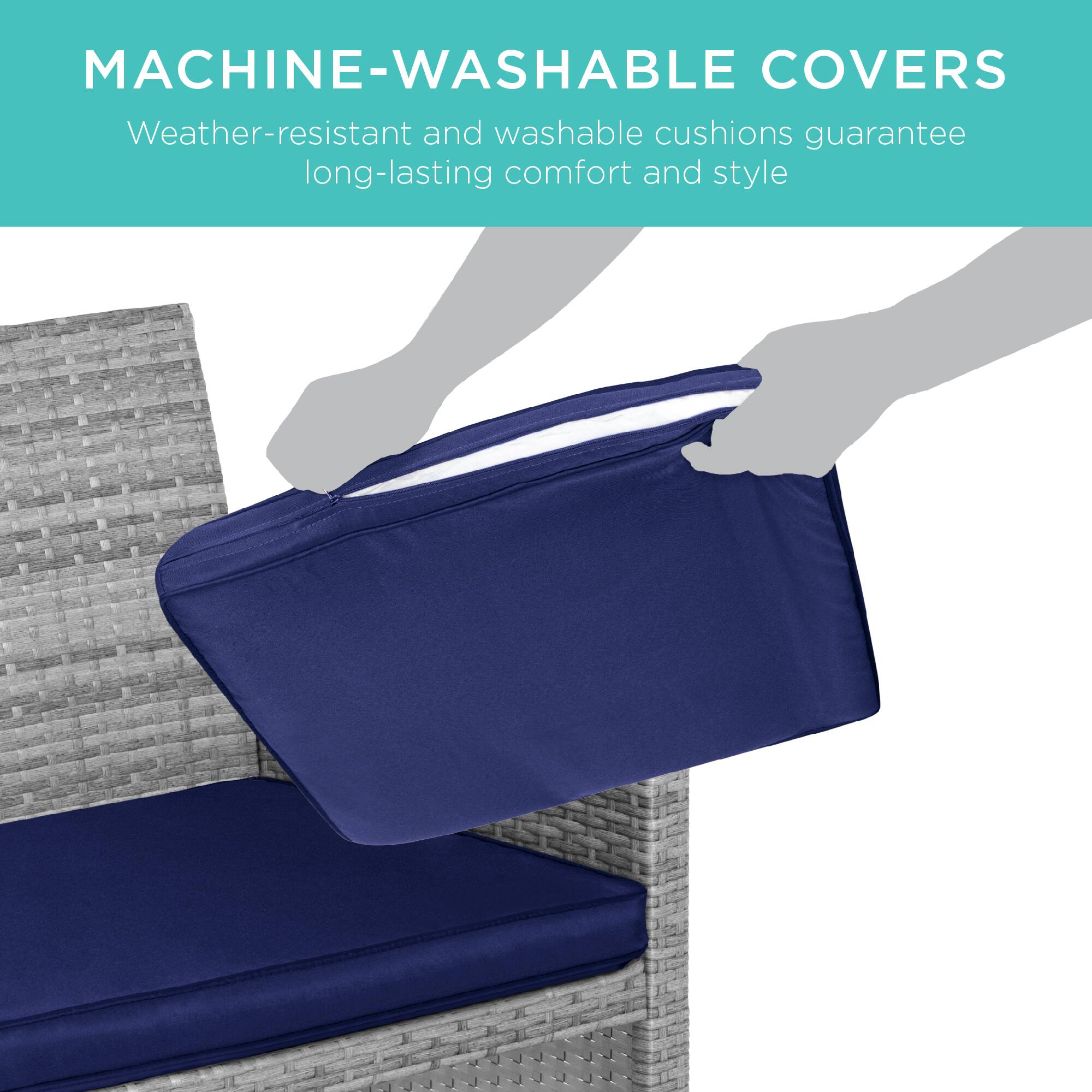 MACHINE-WASHABLE COVERS  
Weather-resistant and washable cushions guarantee long-lasting comfort and style