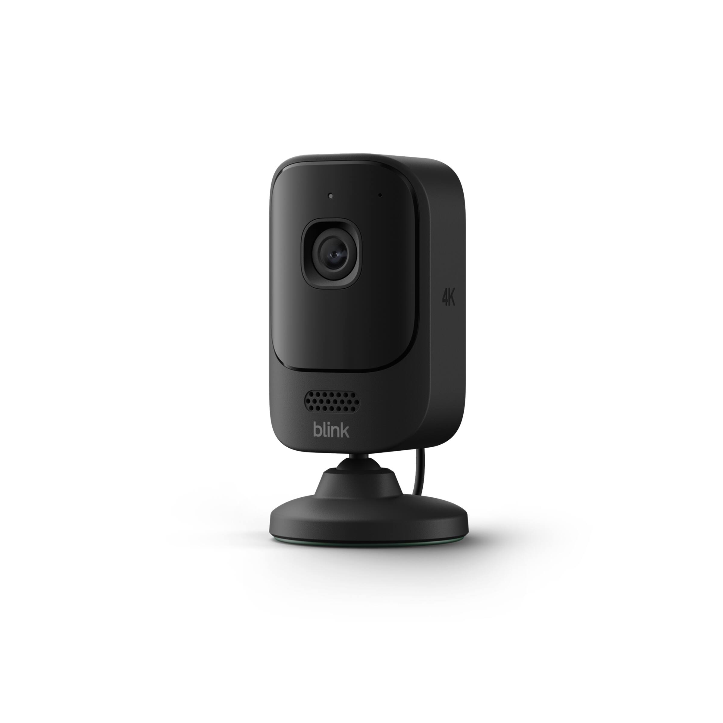 Front. Blink - Blink Mini 4K+ (newest model), plug-in indoor camera, 4K video resolution, HDR, Night Vision, motion detection - Black.