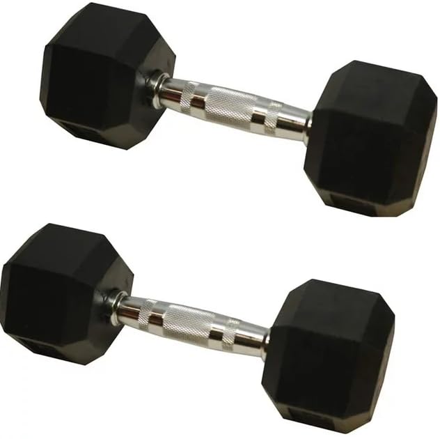 Alt View 1. Amber Sporting Goods - Barbell Rubber encased Hex Dumbbell Weights Sold as a Pairs, 50 LB - Black.